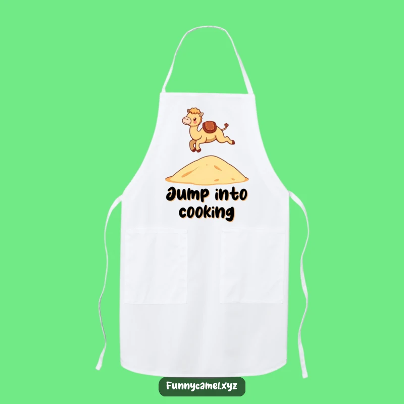 Funny Kawaii Camel Apron: Graceful Dune Leap, Great Funny Gift