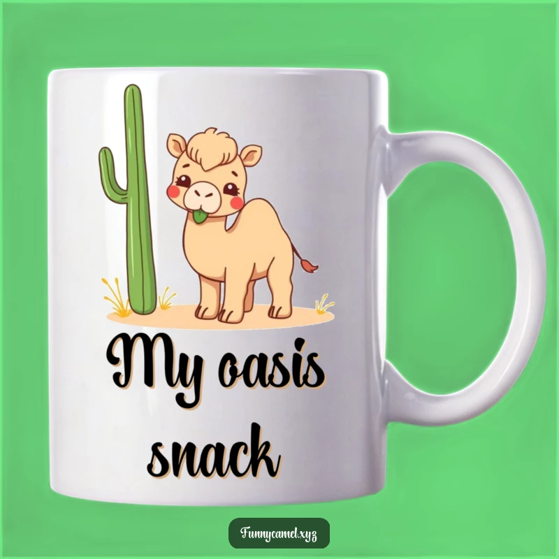 Funny Kawaii Camel Mug: Playful Desert Plant Chewer, Perfect Funny Gift