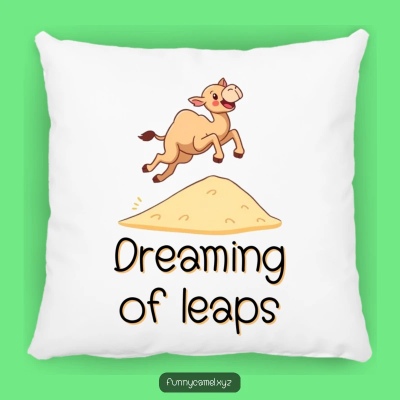 Cozy Funny Camel Leaping Pillow - Soft & Humorous Decor for Active Homes