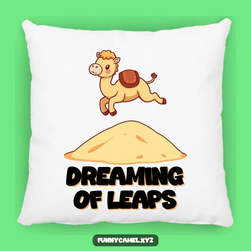 Cozy Funny Kawaii Camel Pillow: Dune Leap Design, Perfect Funny Gift