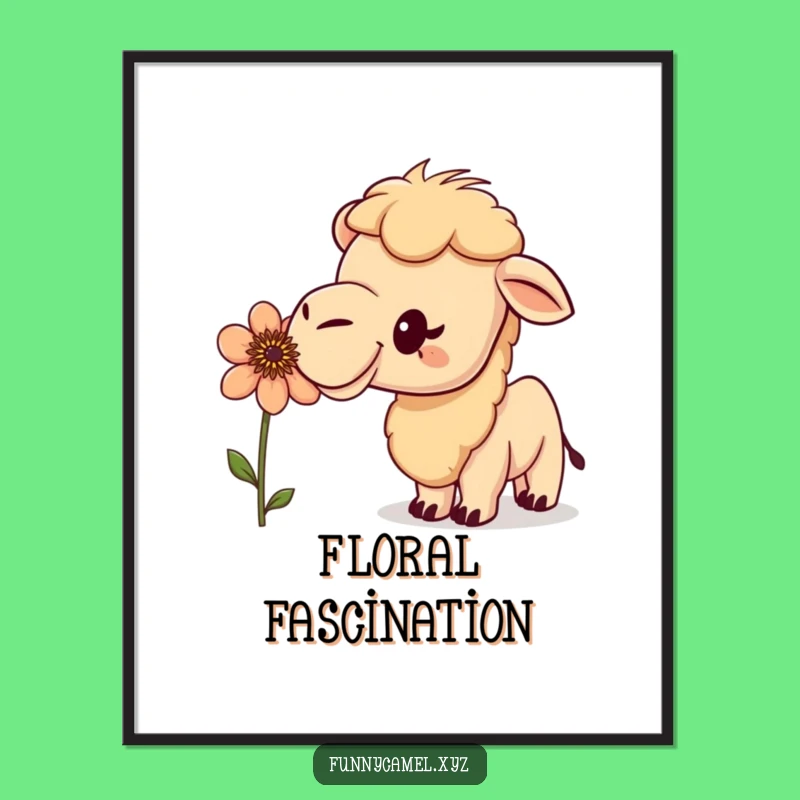 Funny Curious Camel Digital Print - Instant Whimsical Wall Decor