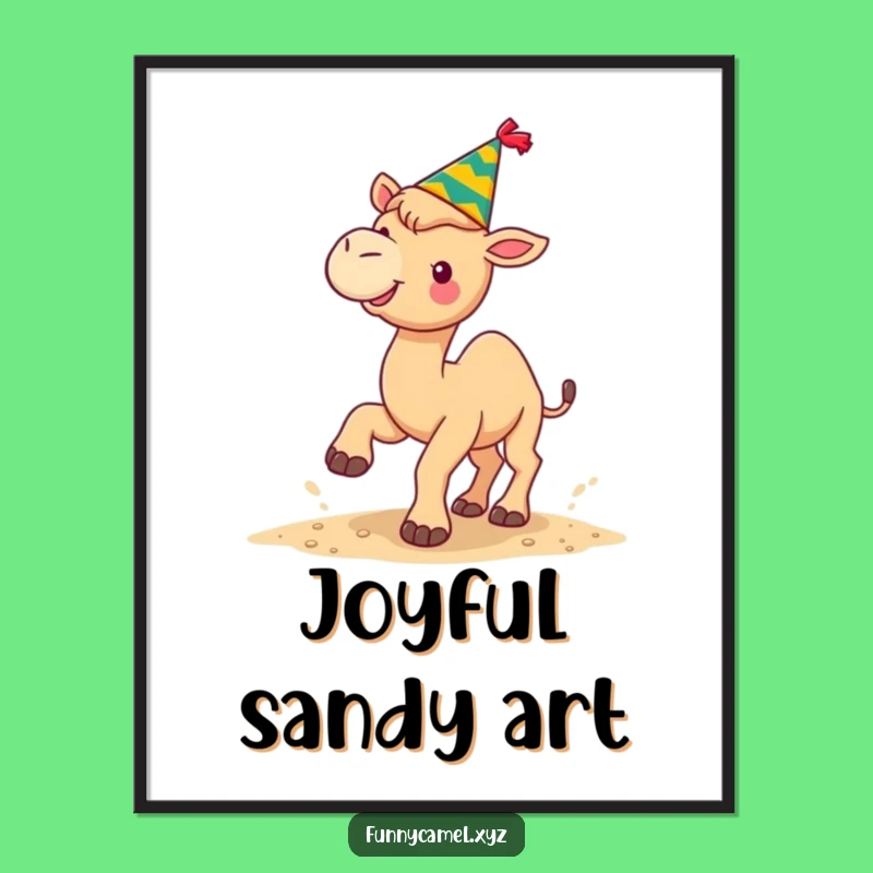 Funny Festive Camel Digital Art Print, Instant Download for Holiday Cheer
