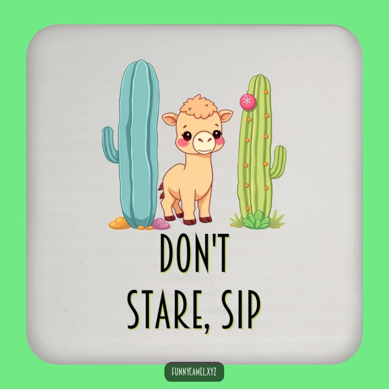 Funny Shy Camel Coaster Set, Protect Surfaces with Subtle Humor