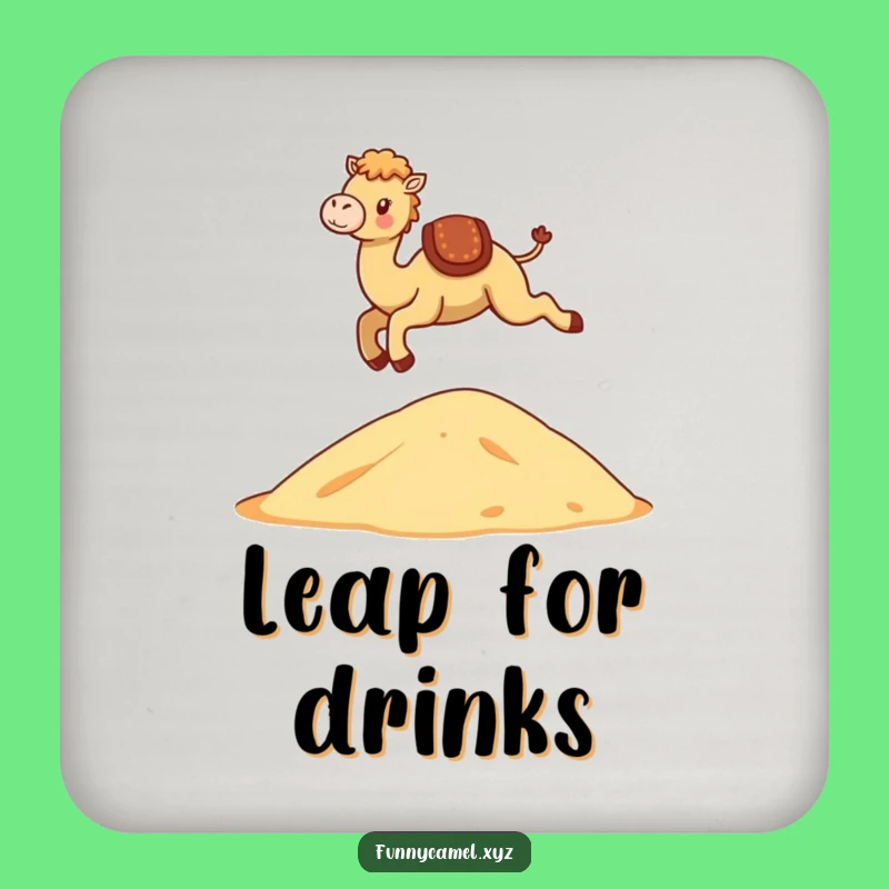 Funny Kawaii Camel Coaster: Graceful Dune Jump Protection, Perfect Funny Gift