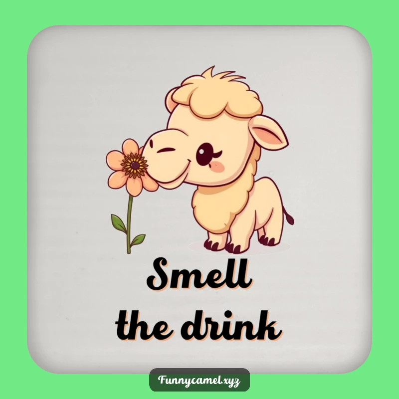 Funny Camel Flower Coaster - Protect Surfaces with Quirky Nature Art
