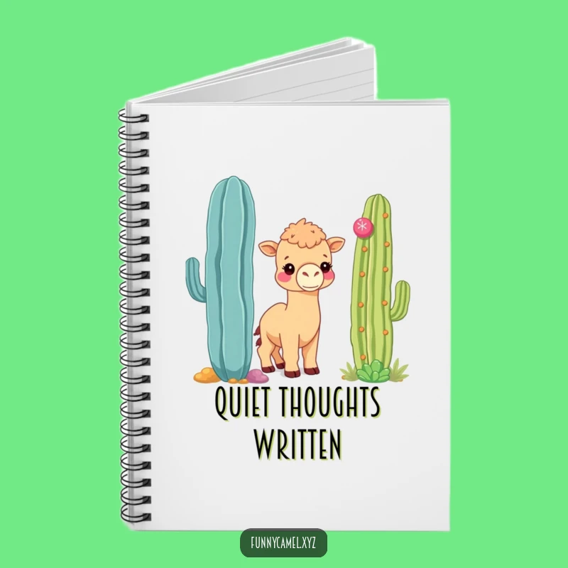 Funny Shy Camel Notebook, Jot Down Thoughts with Gentle Curiosity