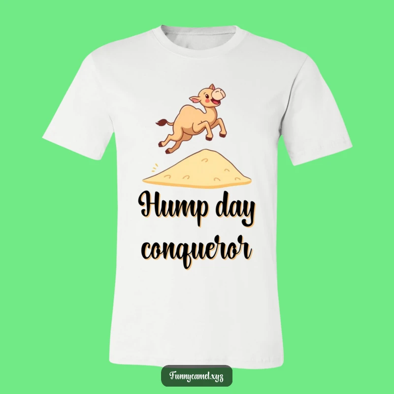 Funny Camel Leaping T-Shirt - Energetic Kawaii Tee for Adventurous Souls