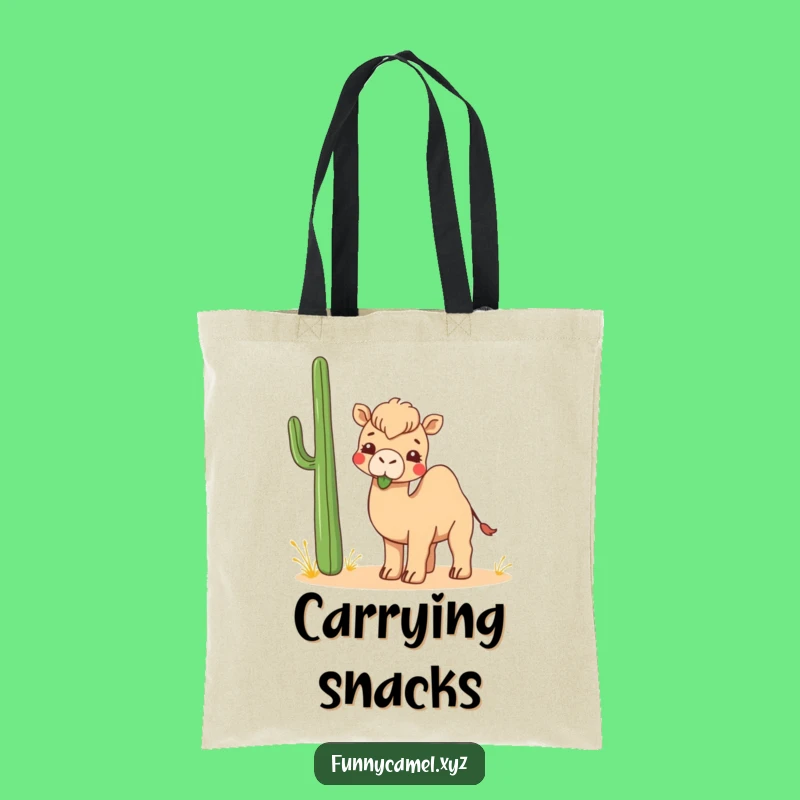 Funny Kawaii Camel Tote: Playful Plant Chewer Bag, Perfect Funny Gift