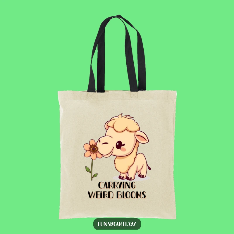 Funny Camel Flower Tote Bag - Stylish & Humorous Companion for Explorers