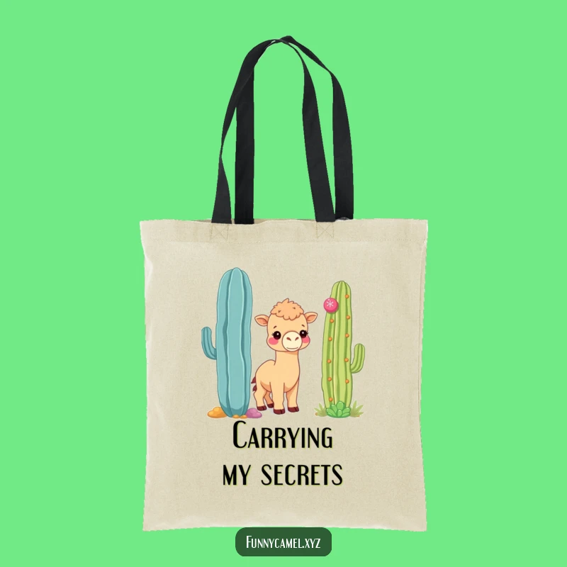 Funny Shy Camel Tote Bag, Spacious & Adorable for Desert Lovers